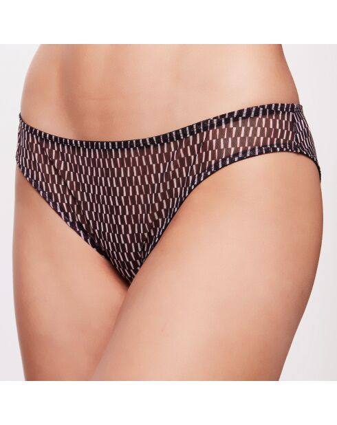 Culotte Khôl imprimée violet/noir/écru