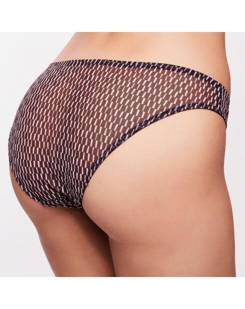 Culotte Khôl imprimée violet/noir/écru