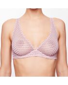 Soutien-Gorge Triangle armaturé Perle à carreaux rose poudré/écru