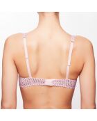 Soutien-Gorge Triangle armaturé Perle à carreaux rose poudré/écru