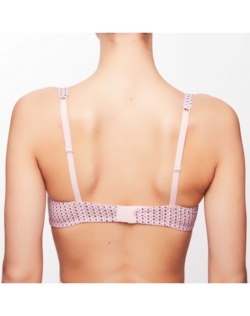 Soutien-Gorge Triangle armaturé Perle à carreaux rose poudré/écru