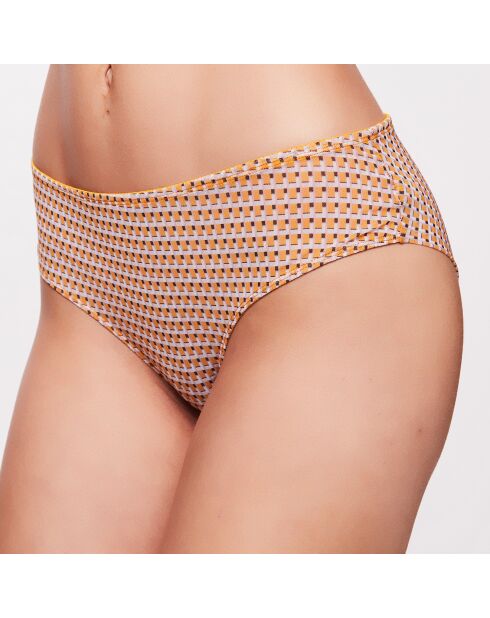 Shorty Cannelle amarillo/crudo a cuadros