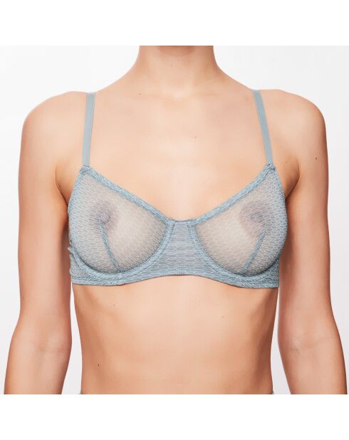 Soutien-Gorge Corbeille Galet imprimé gris vert/écru