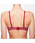 Soutien-Gorge Corbeille Babylon à rayures bordeaux/blanc