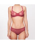 Soutien-Gorge Corbeille Babylon à rayures bordeaux/blanc
