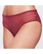 Shorty Babylon à rayures bordeaux/blanc