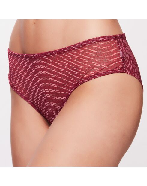 Shorty Babylon à rayures bordeaux/blanc