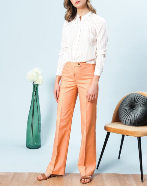 Pantalon Marcus coupe évasée melon