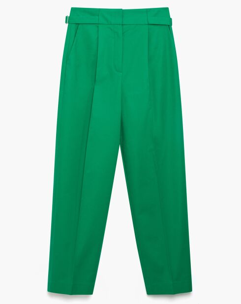 Pantalon Rafael 7/8 droit uni vert