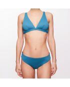 Haut de maillot triangle Jane bleu lagune