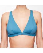 Haut de maillot triangle Jane bleu lagune