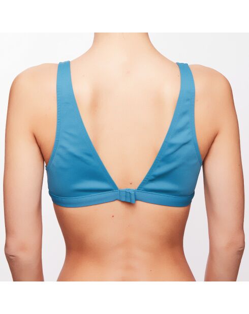 Haut de maillot triangle Jane bleu lagune