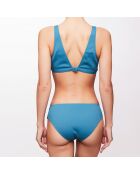 Haut de maillot triangle Jane bleu lagune