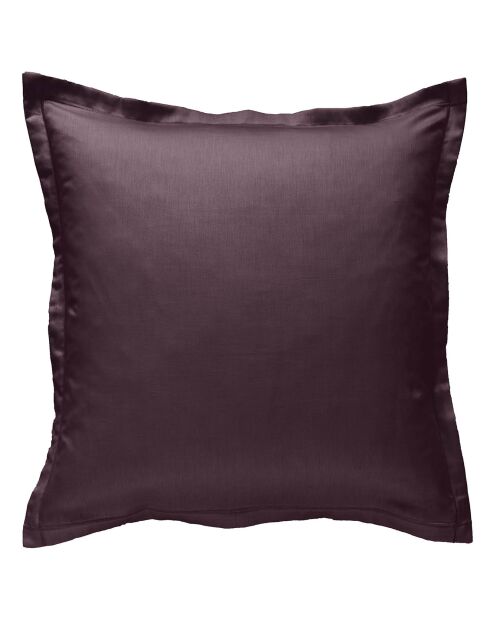 Federa per cuscino in percalle di cotone melanzana 100%