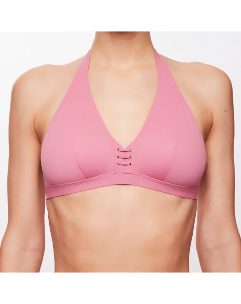 Haut de maillot triangle Lana rose