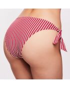Bas de maillot Julie à rayures rubis/écru
