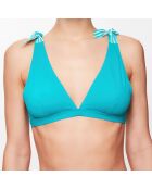 Haut de maillot triangle Elya turquoise