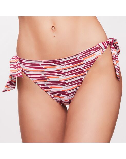 Bas de maillot Alia à rayures  framboise/orange