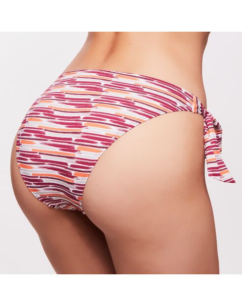Bas de maillot Alia à rayures  framboise/orange