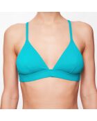 Haut de maillot triangle Johanna turquoise