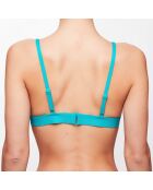 Haut de maillot triangle Johanna turquoise