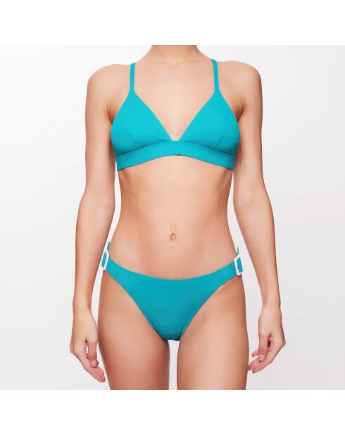 Haut de maillot triangle Johanna turquoise