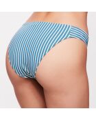 Bas de maillot Edna à rayures bleu lagune/écru
