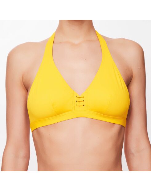 Haut de maillot triangle Lana jaune