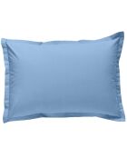 Taie d'oreiller 100% Percale de Coton bleu clair