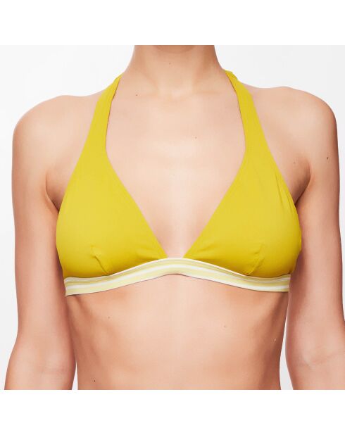 Haut de maillot triangle Felicia vert anis