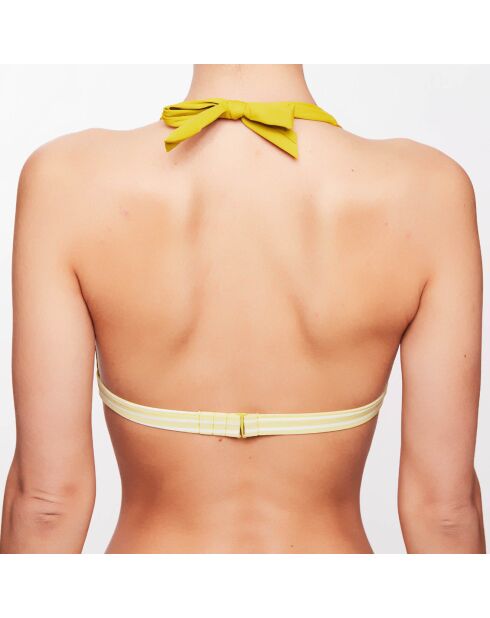 Haut de maillot triangle Felicia vert anis