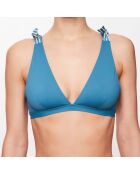 Haut de maillot triangle Elya bleu lagune