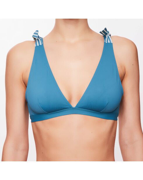 Elya lagoon blauwe driehoekige bikinitop
