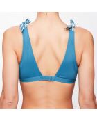 Haut de maillot triangle Elya bleu lagune