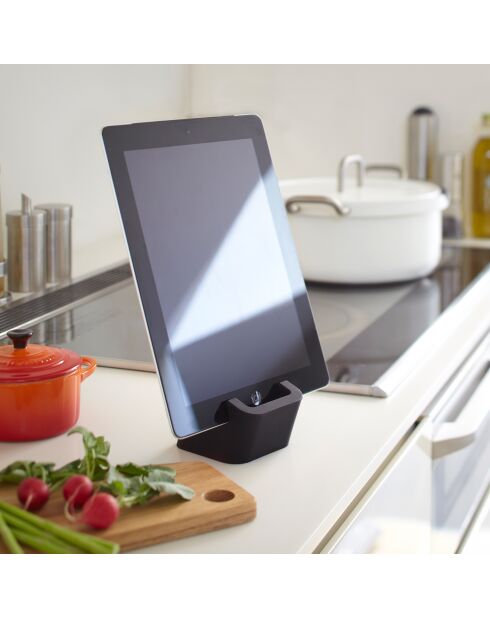 Zwarte tabletstandaard - 7x8,7x6,3 cm