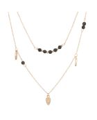 Estelle Obsidienne Halskette aus Goldmessing