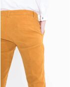 Pantalon Cigarette Lizzy velours pain d'épice