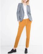 Pantalon Cigarette Lizzy velours pain d'épice