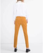 Pantalon Cigarette Lizzy velours pain d'épice
