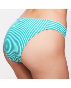 Bas de maillot Edna à rayures  turquoise/écru
