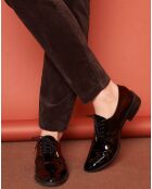 Pantalon Cigarette Lizzy velours carbone