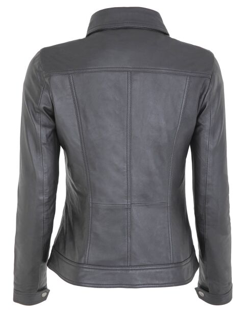 Veste en Cuir d'Agneau Christine noire