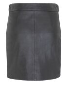 Jupe en Cuir d'Agneau Clemence noire