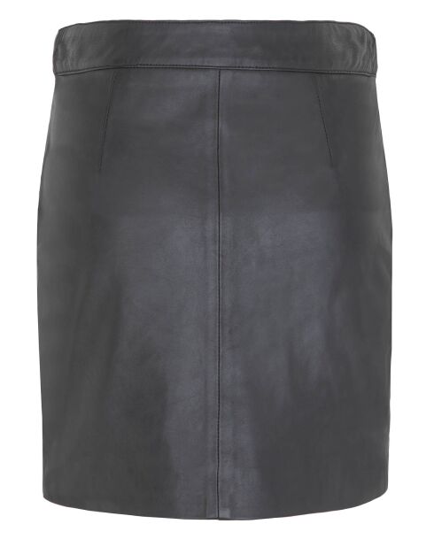 Jupe en Cuir d'Agneau Clemence noire