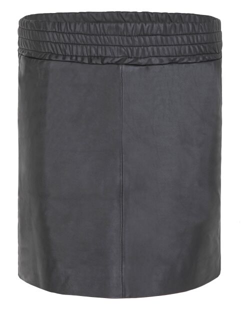 Jupe en Cuir d'Agneau Clothilde noire