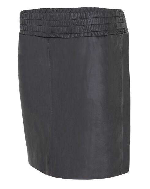 Jupe en Cuir d'Agneau Clothilde noire