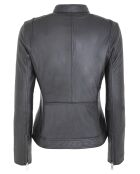 Veste en Cuir d'Agneau Cyra noire