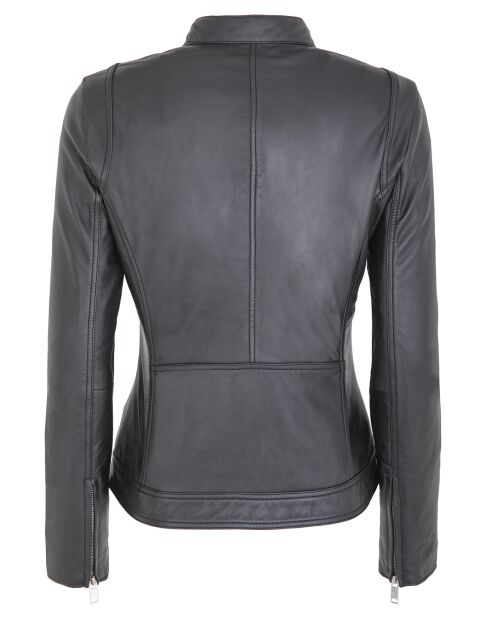 Veste en Cuir d'Agneau Cyra noire