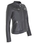 Veste en Cuir d'Agneau Cyra noire