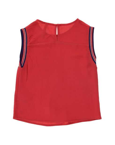 Top à bandes rayures rouge